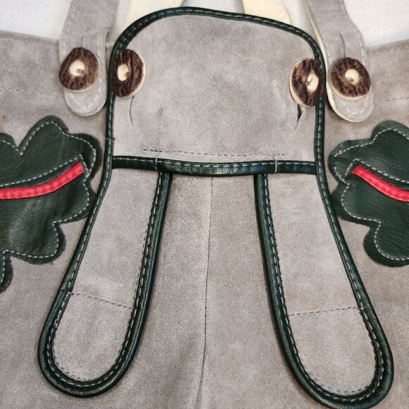 Vintage Lederhosen German Suede Leather Child Size Authentic - Picture 7 of 16